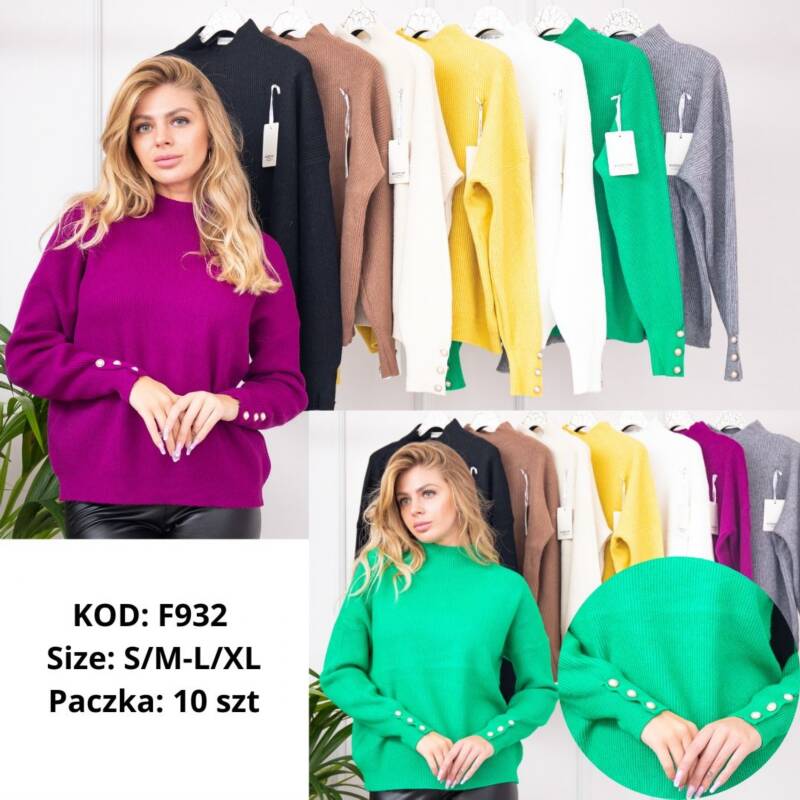 Swetry damskie Roz S/M-L/XL, Mix Kolor .Paczka 10 szt